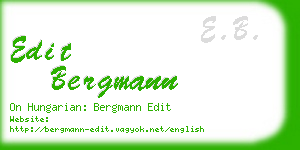 edit bergmann business card